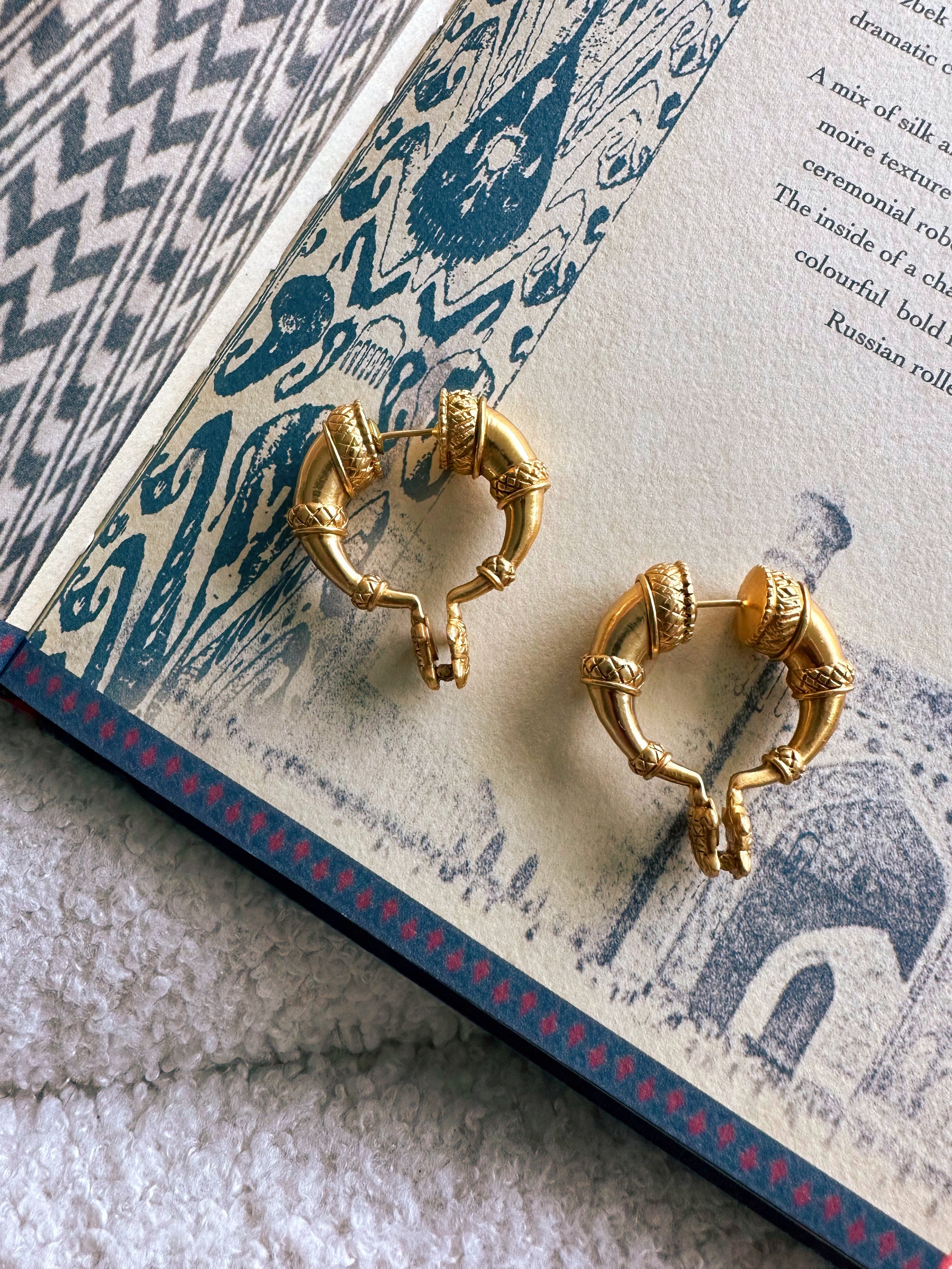 Tortoise Drop Tribal Earrings