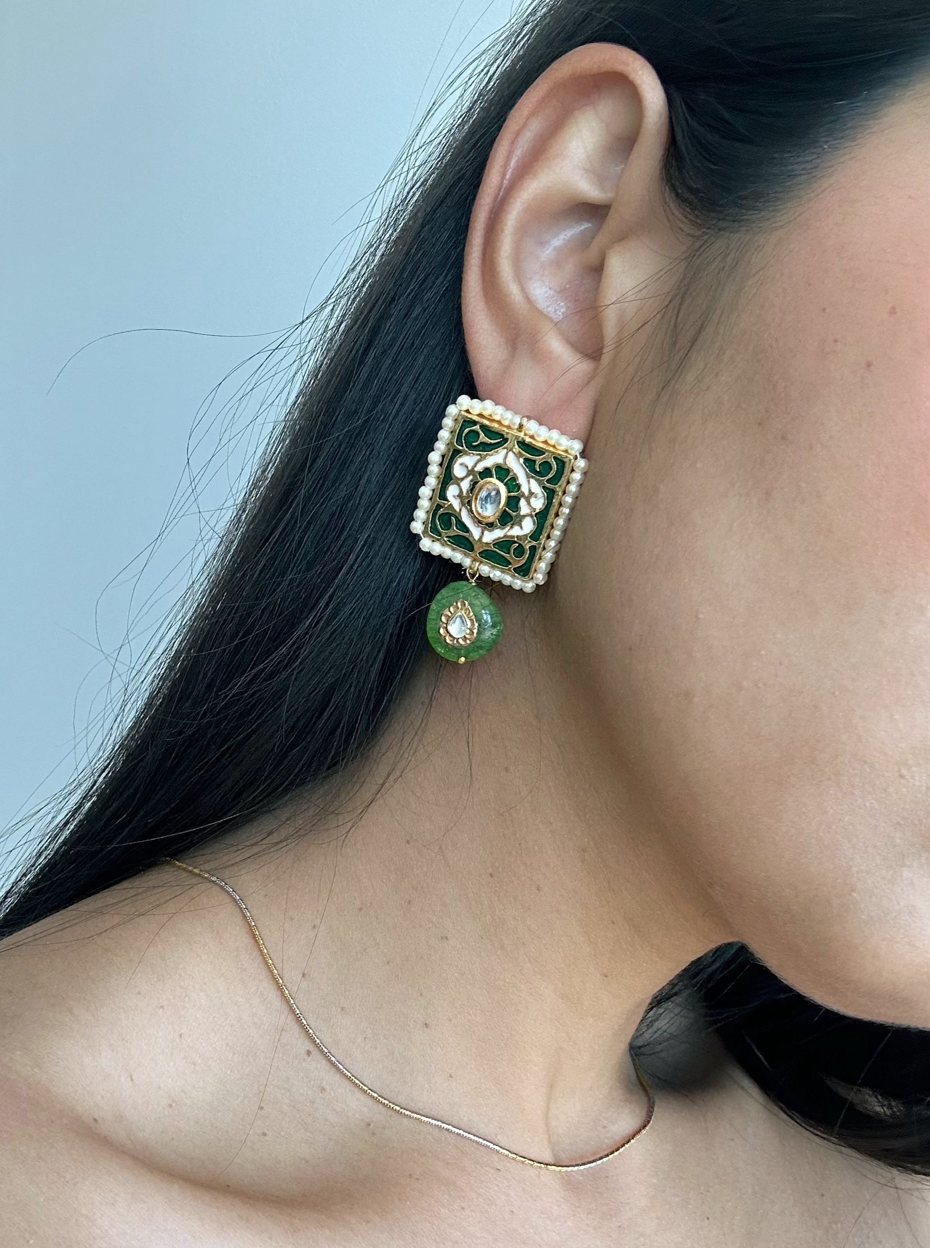 Chorus Earrings in Green