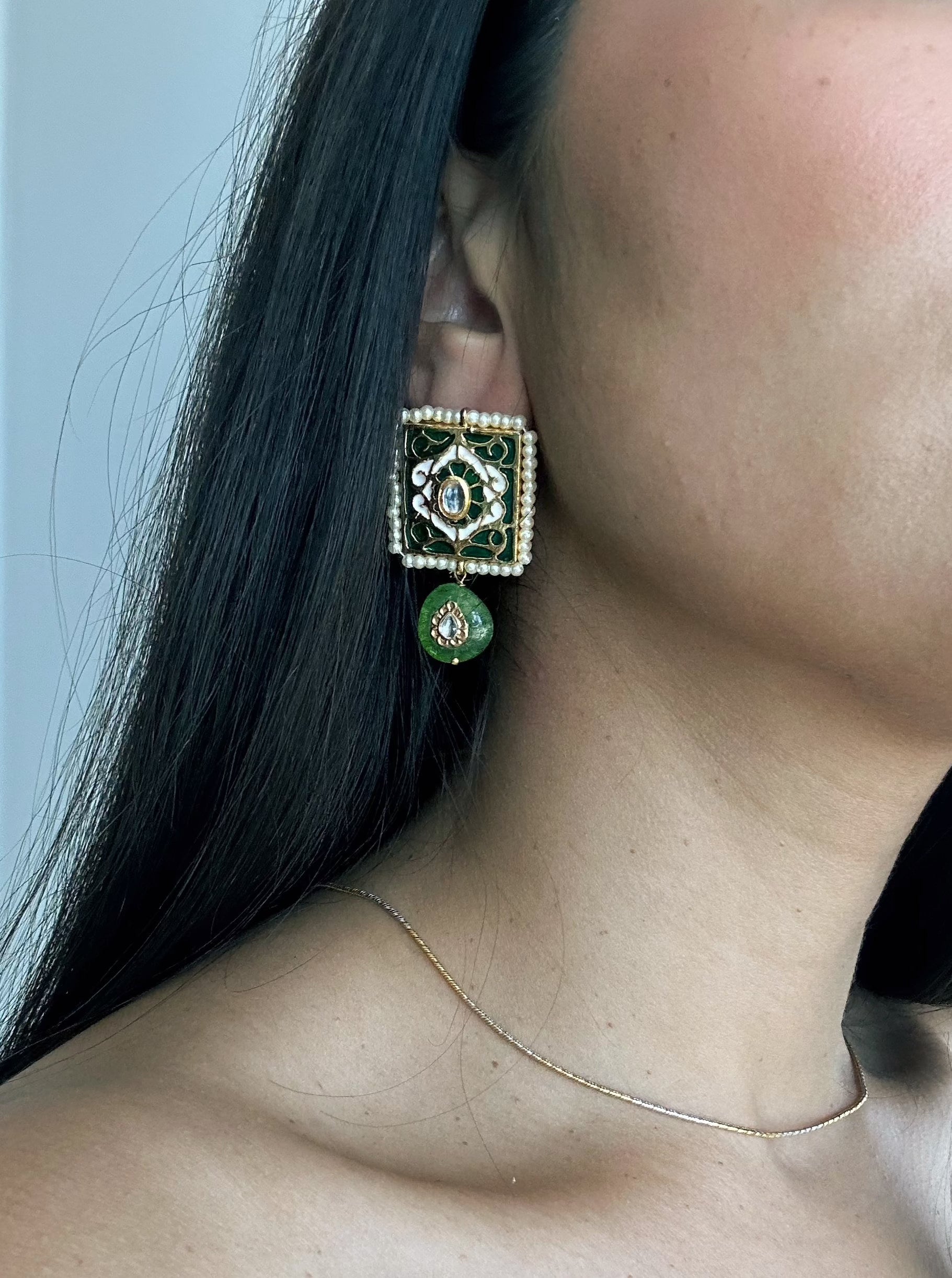 Chorus Earrings in Green