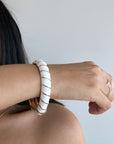 Aurora Bangle in White