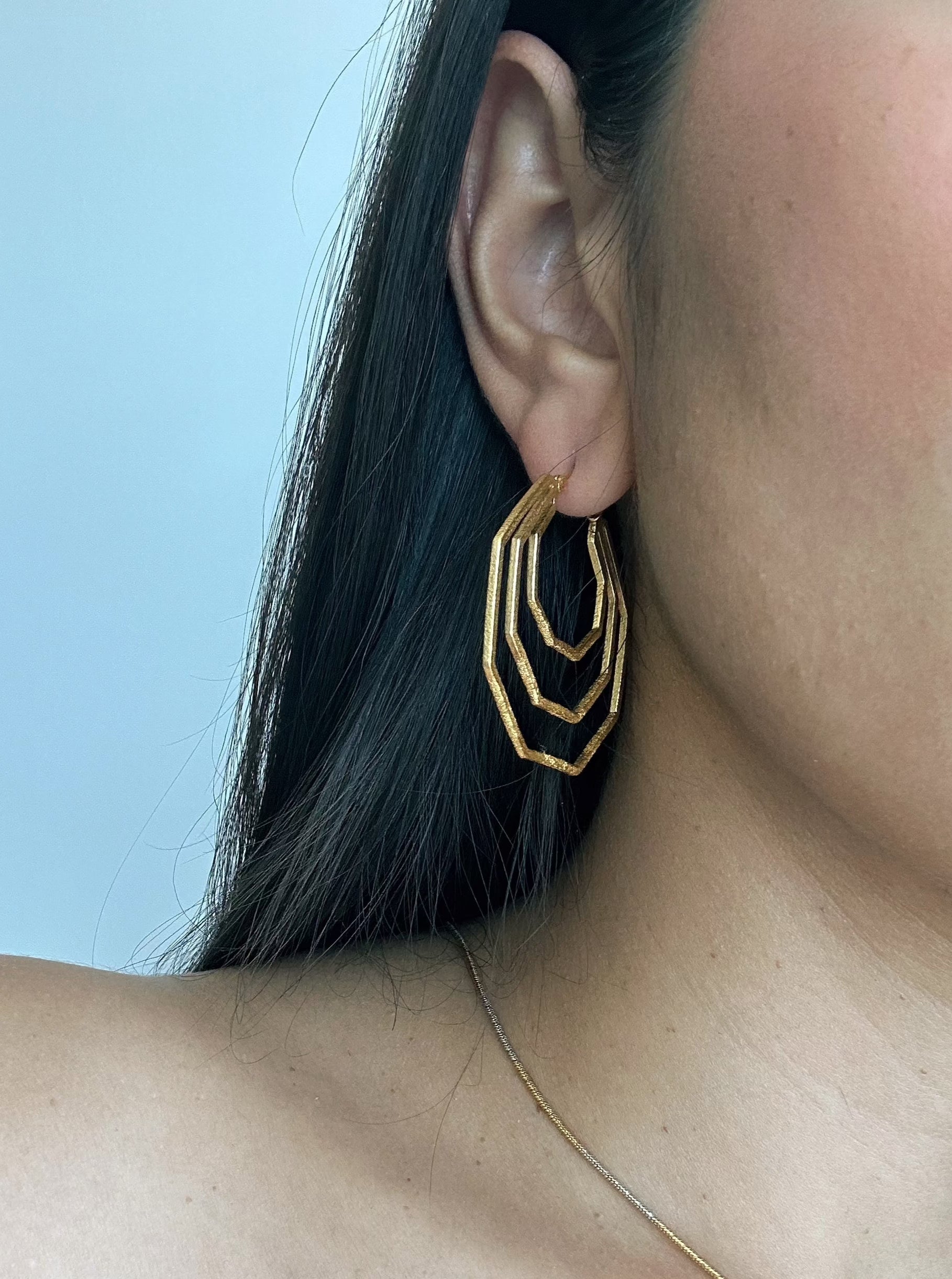 Hexa Hoop Earrings