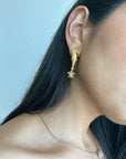 Tortoise Drop Tribal Earrings