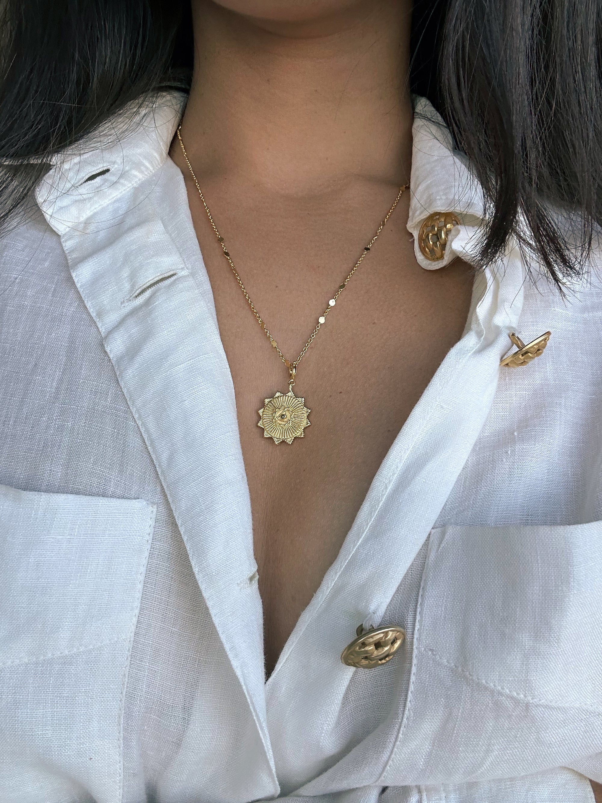 Gol Chakra Gold Necklace