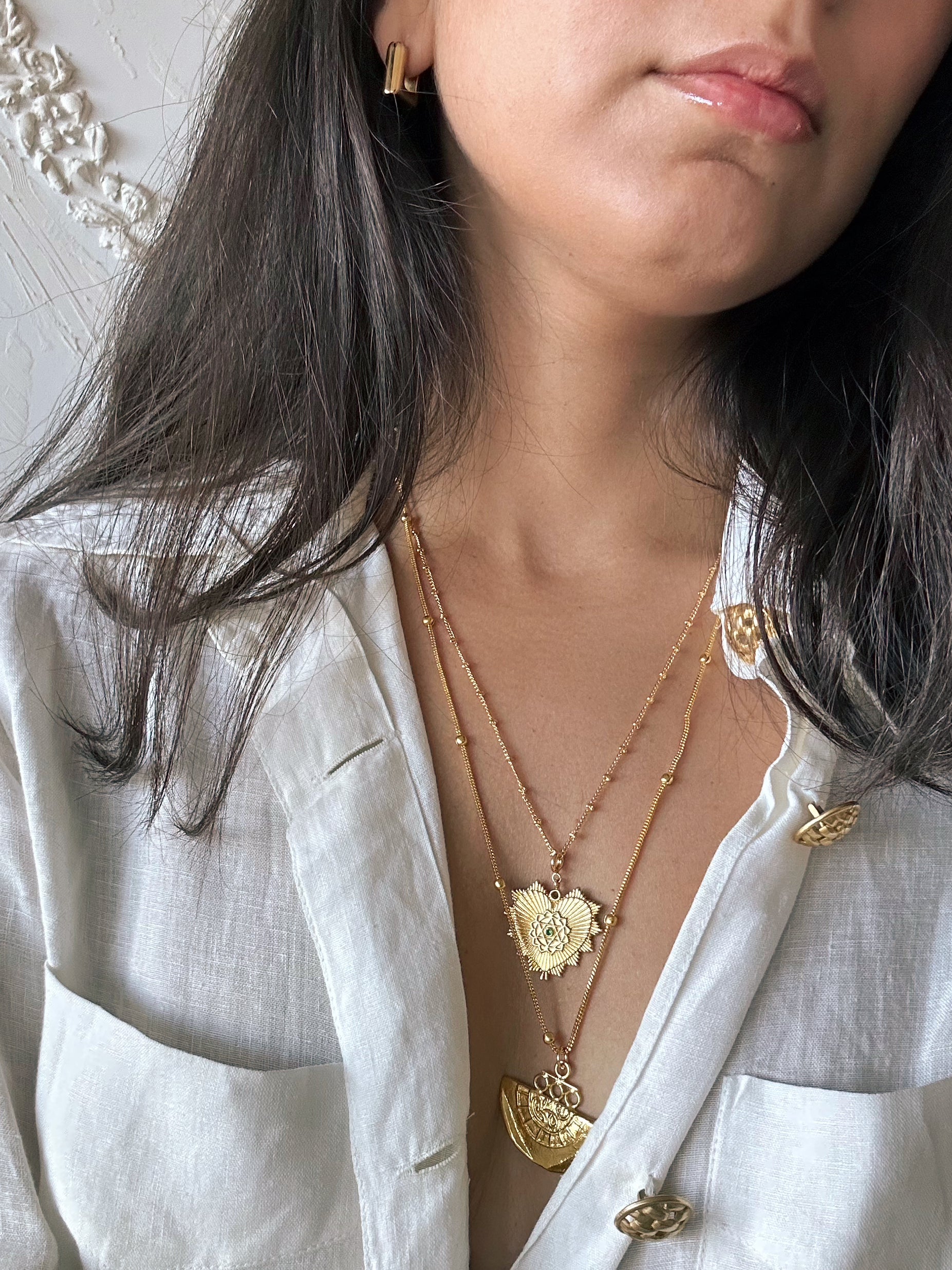 Dil Chakra Gold Necklace