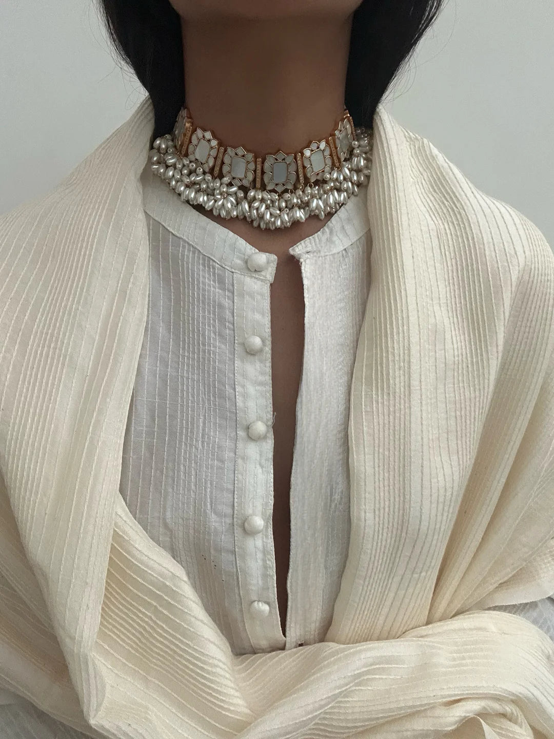 Barsaat Mother of Pearl Necklace