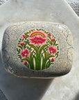 Pamposh Handpainted Midi Jewelry Box in Pearl