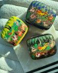 Chinar Handpainted Midi Jewelry Box in Yellow