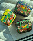 Chinar Handpainted Midi Jewelry Box in Black