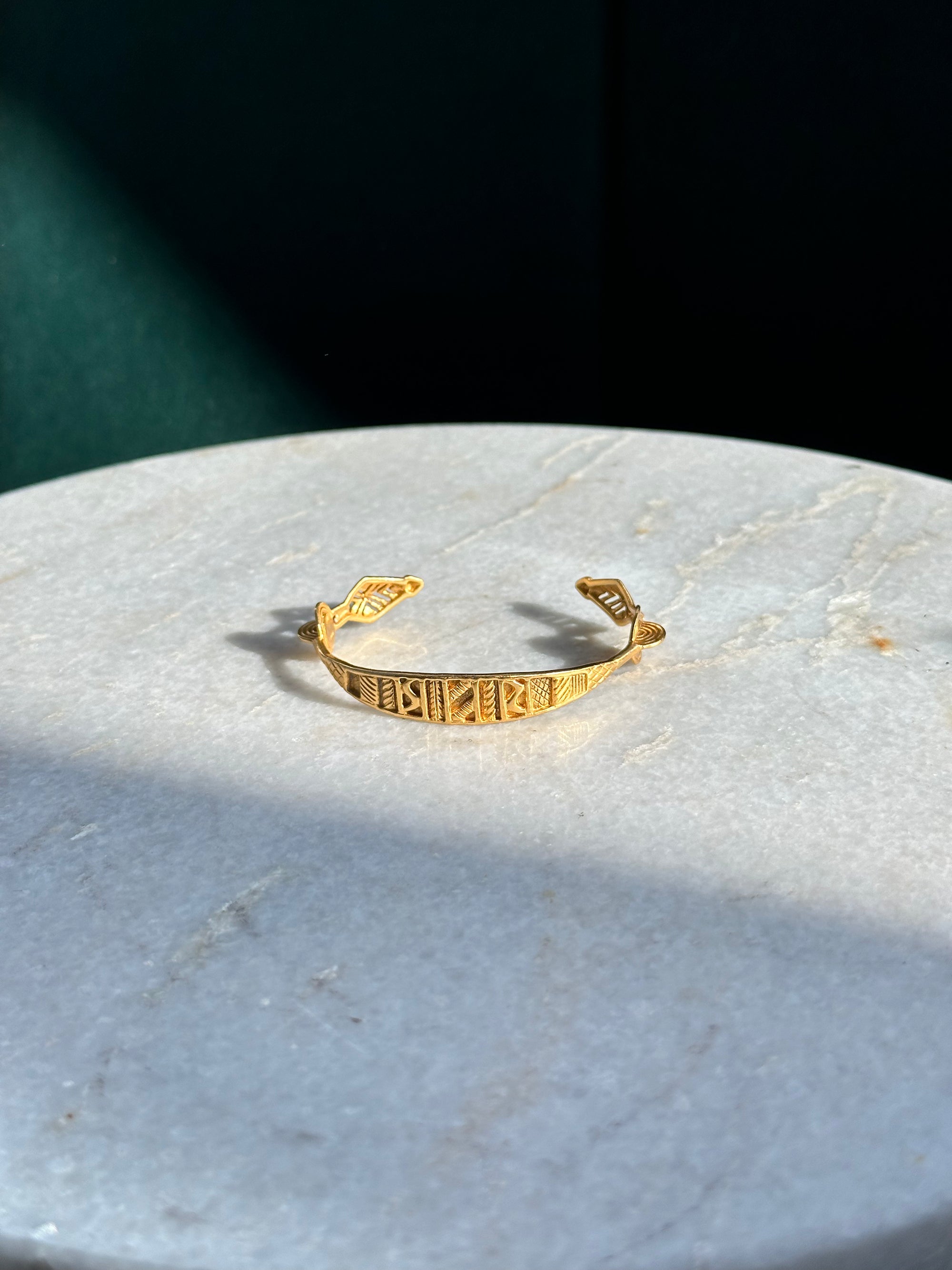 Tribal Spear Gold Bracelet