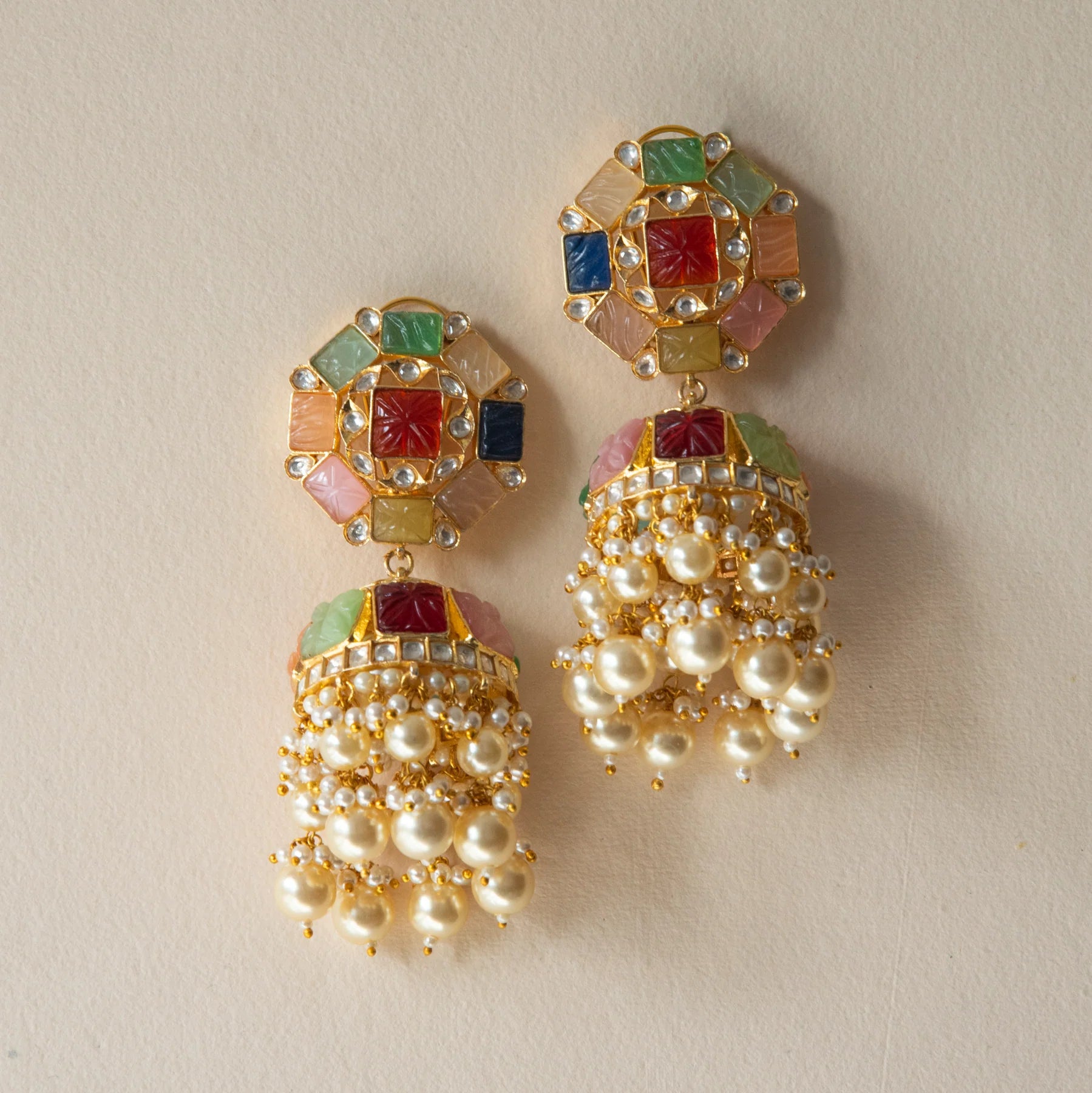 Kundan Jhumkis
