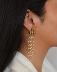Trishool Curtain Pearl Earrings