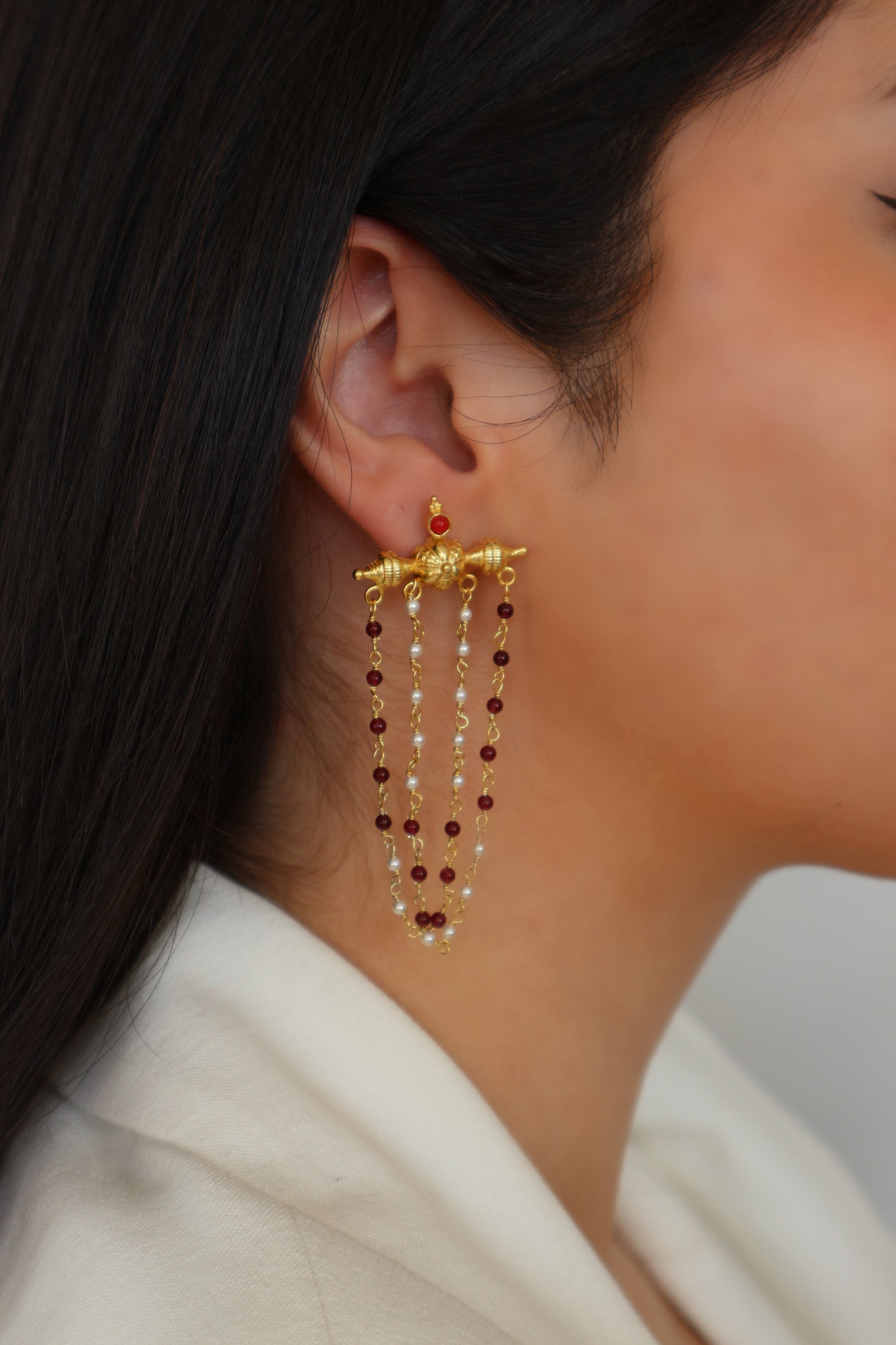 Trishool Drop Earrings
