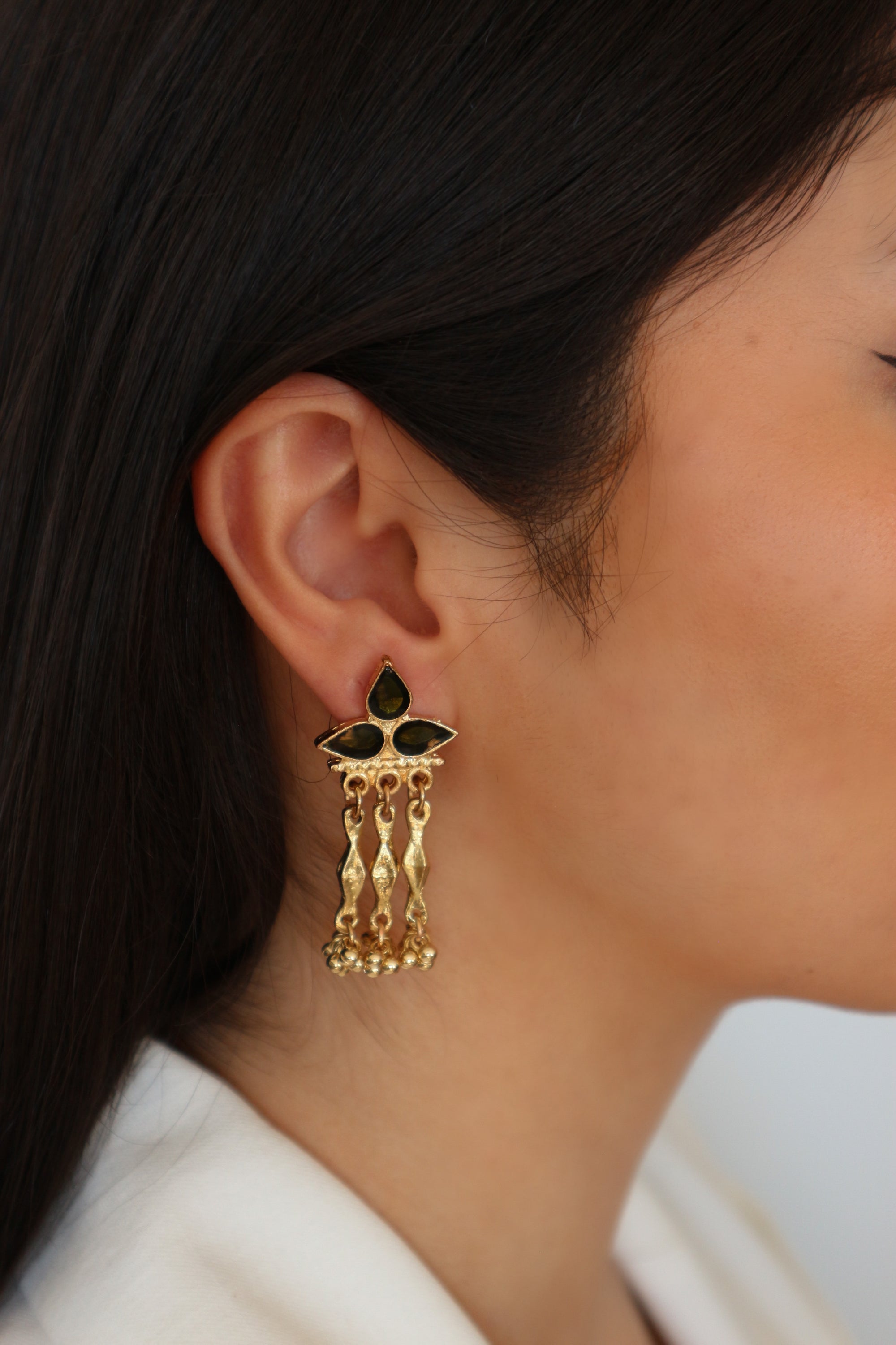 Flowerhead Drop Earrings