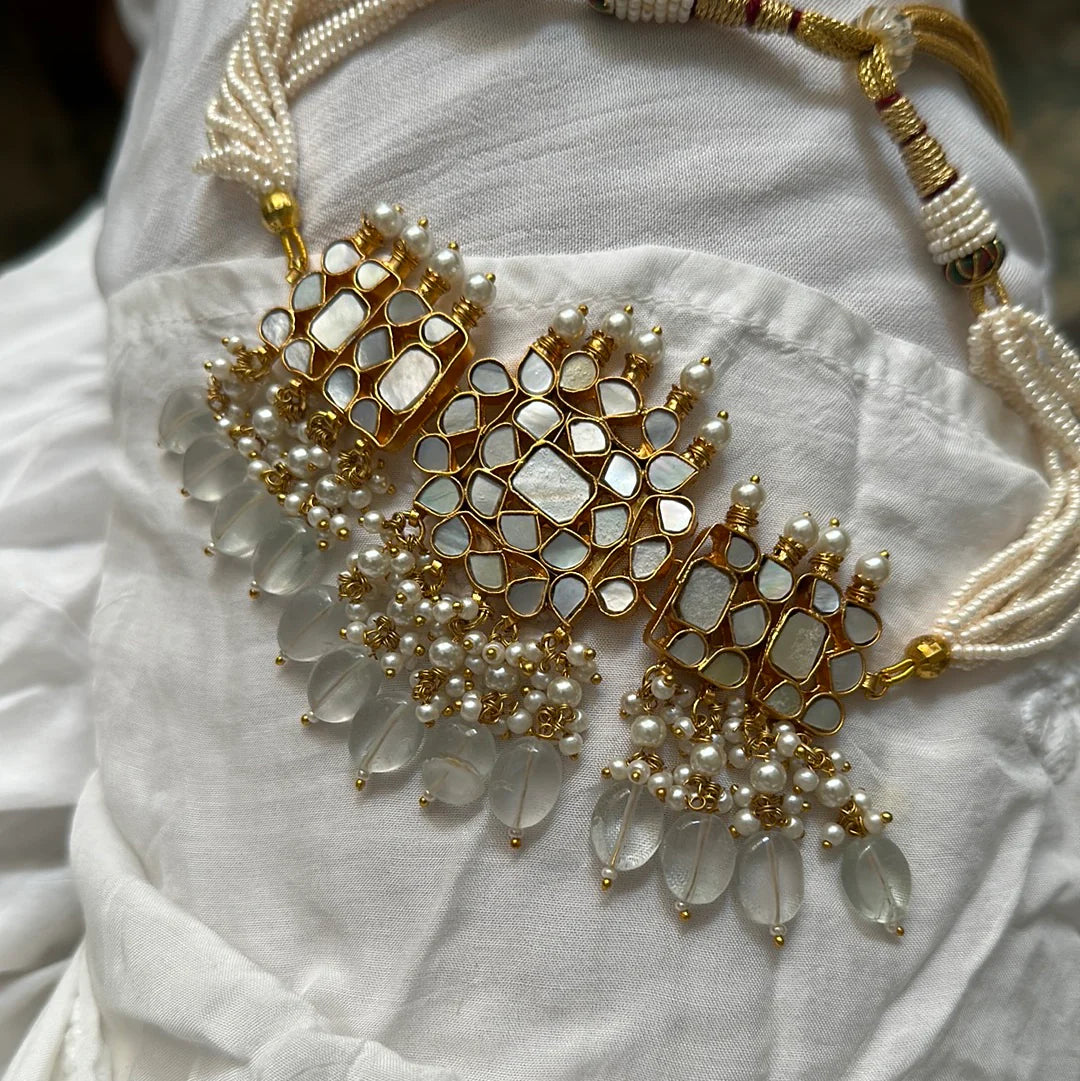Samsara Mother of Pearl Choker Necklace