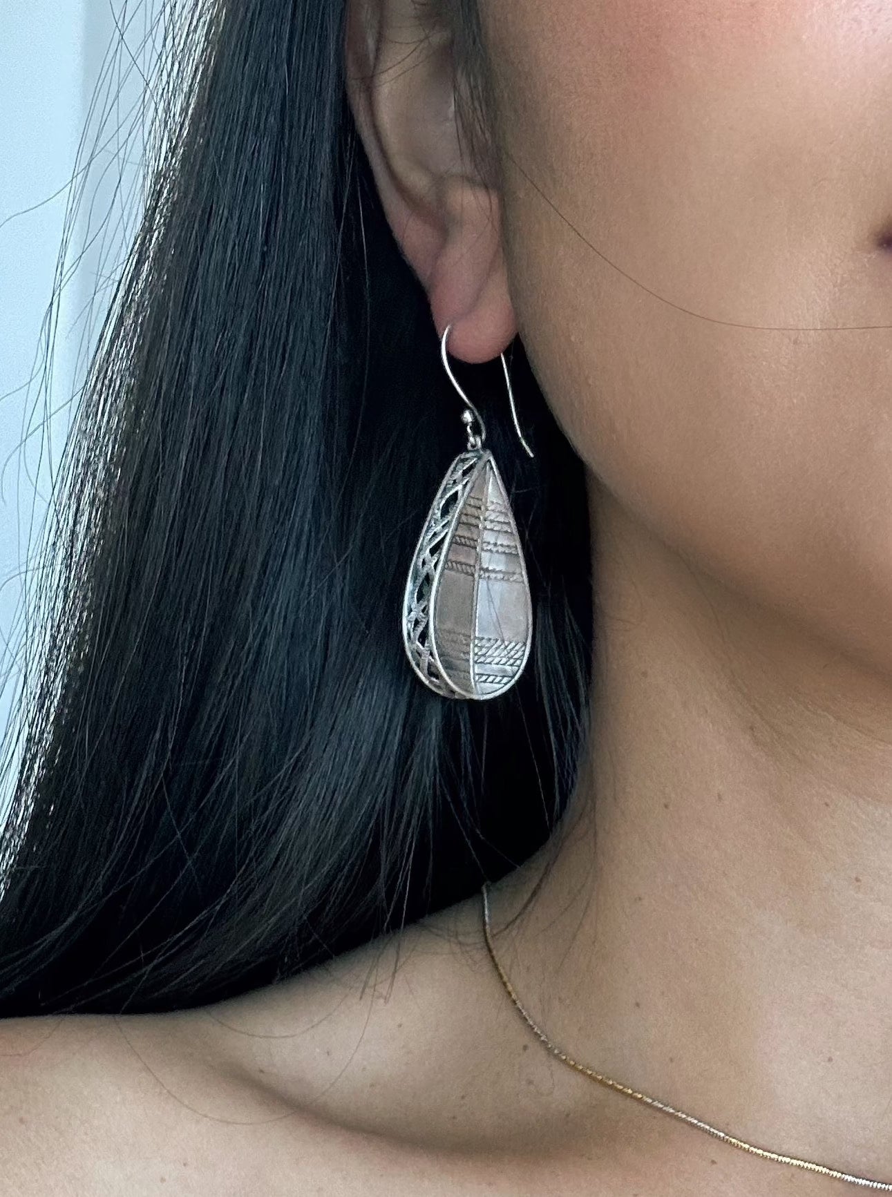 Boond Jaali Tribal Silver Earrings