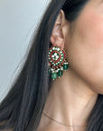 Paan Phool Enamel Stud Earrings