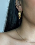 Mask Tribal Gold Earrings