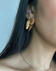 Mask Tribal Gold Earrings