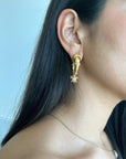 Tortoise Drop Tribal Earrings