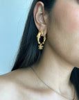 Tortoise Drop Tribal Earrings