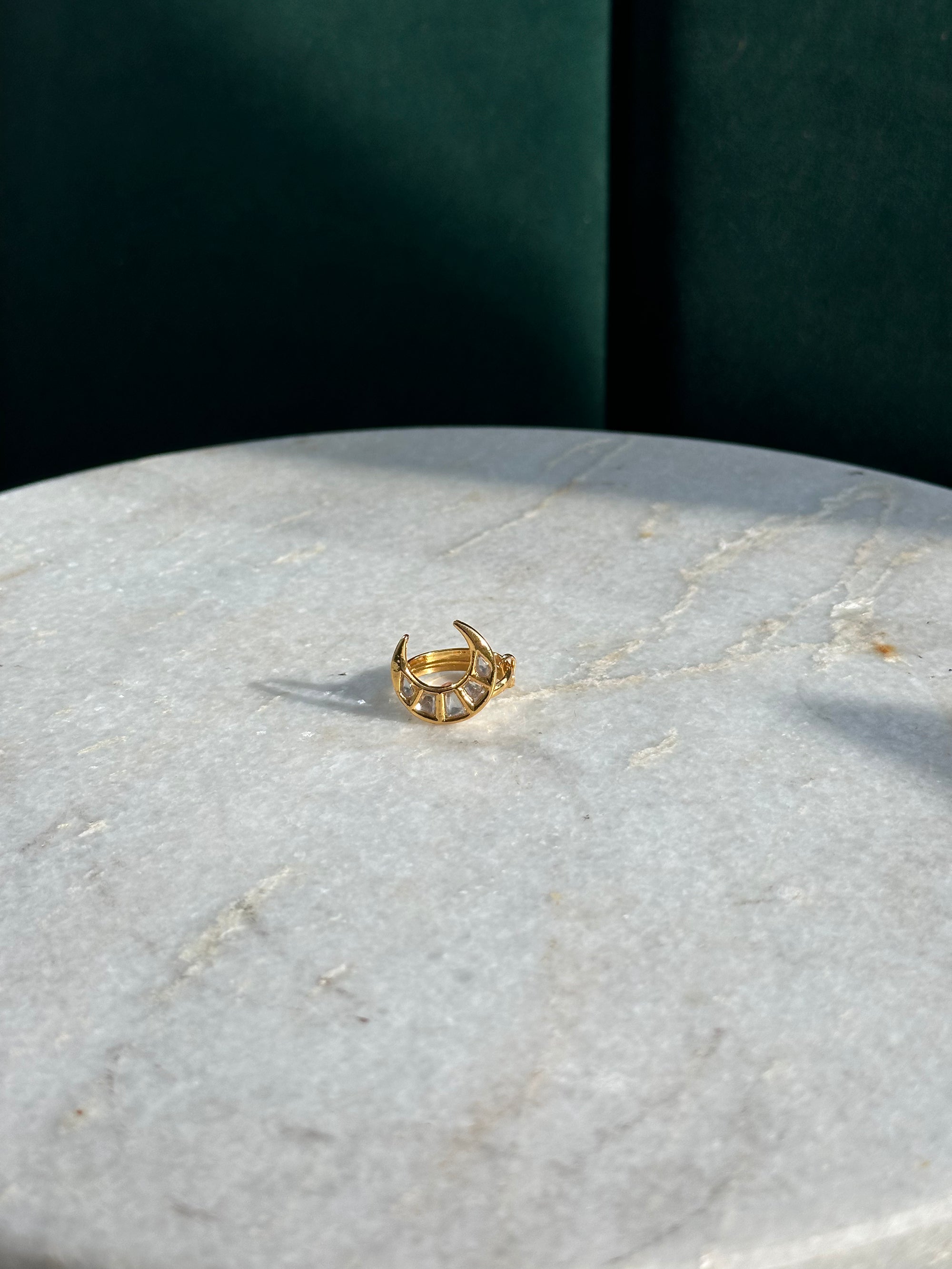 Chaand Polki Gold Ring