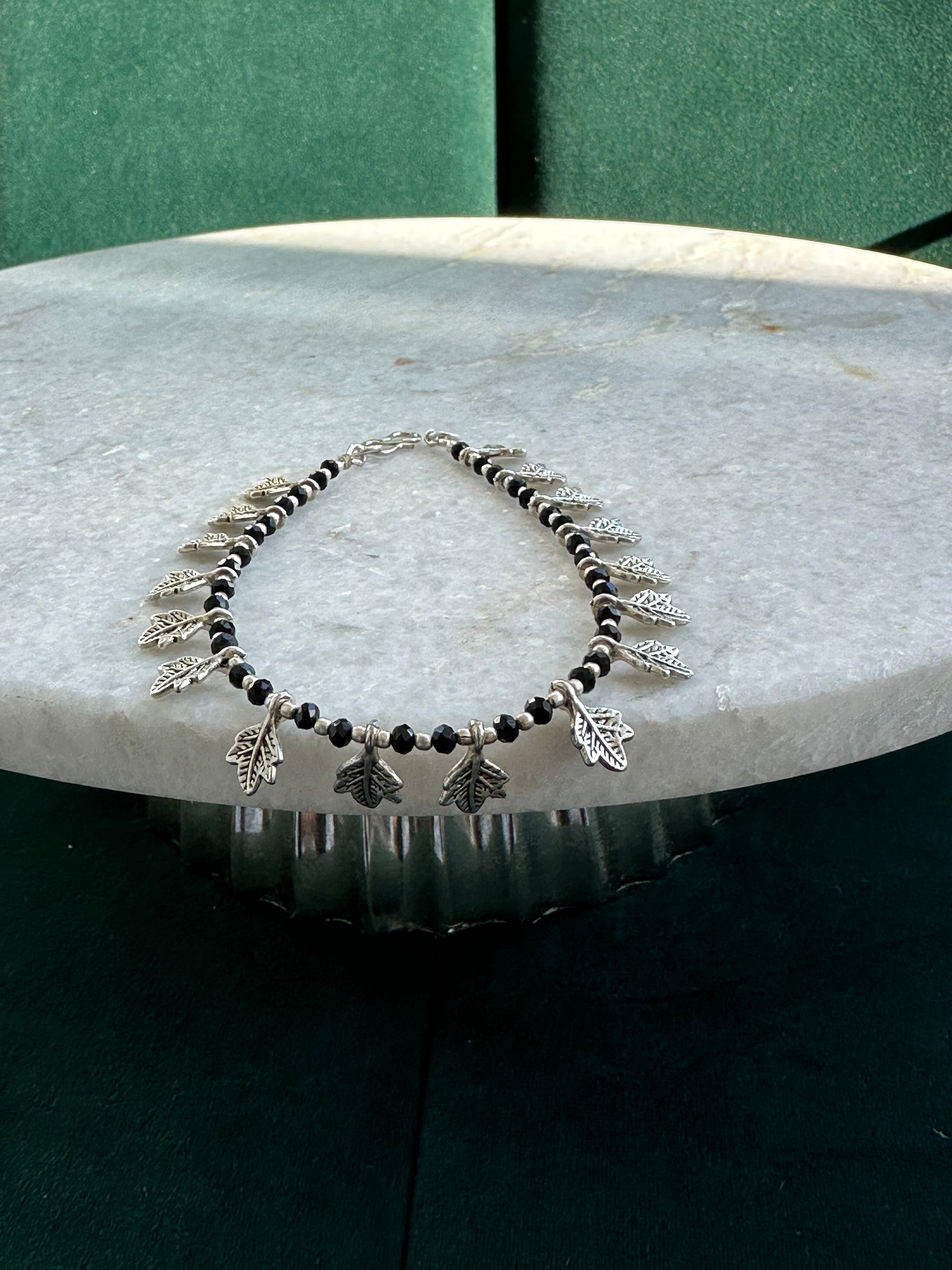 Maple Silver Anklet