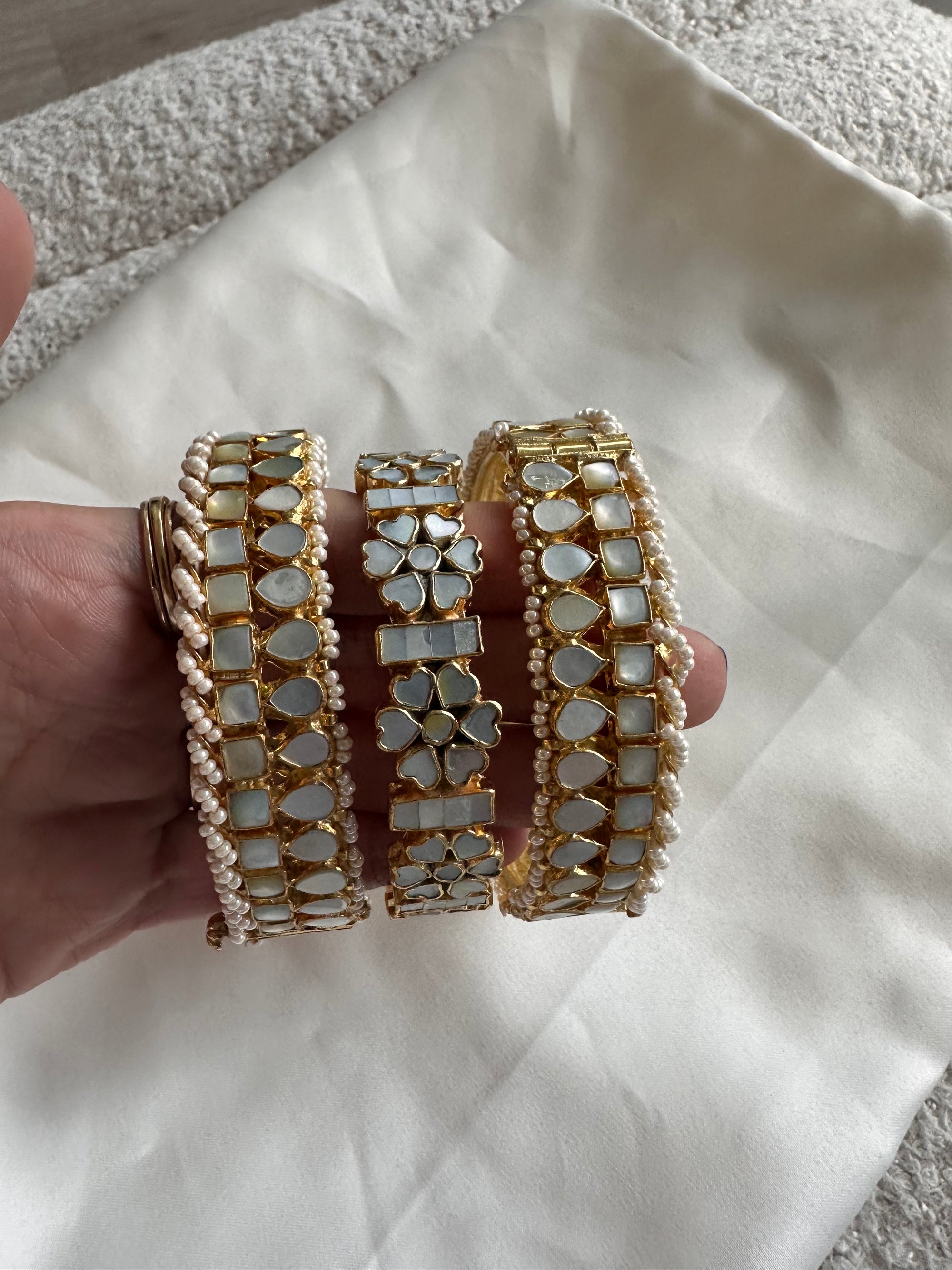 Nargis Mother of Pearl Cuff Bracelet